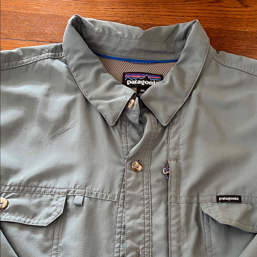 Patagonia blue Collared Shirt
